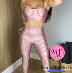 Conjunto Fitness Heloisa em tecido 3D - Top Alcinha + Calça (Suplex) - loja online