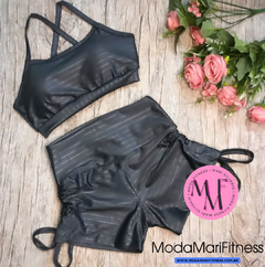 Conjunto Fitness Heloisa em tecido 3D - Top ALCINHA + Short (Suplex) - loja online