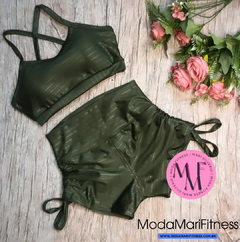 Conjunto Fitness Heloisa em tecido 3D - Top ALCINHA + Short (Suplex) - comprar online