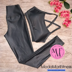 Conjunto Fitness Heloisa em tecido 3D - Top Alcinha + Calça (Suplex) - Moda Mari Fitness 