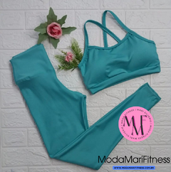 Conjunto Brenda estampa lisa Top alcinha + Calça (Suplex) na internet