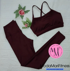 Conjunto Brenda estampa lisa Top alcinha + Calça (Suplex) - comprar online