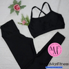 Conjunto Brenda estampa lisa Top alcinha + Calça (Suplex)