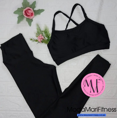 Conjunto Brenda estampa lisa Top alcinha + Calça (Suplex)