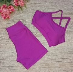 Conjunto Yara Top + Short - Moda Mari Fitness 