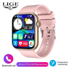 Relógio SmartWhatch tela sensível toque LIGE Rosa