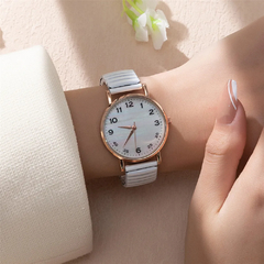 Relógio Feminino Digital de Luxo Branco Quartz Casual