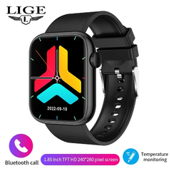 Relógio SmartWhatch tela sensível toque LIGE Preto