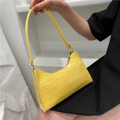 Bolsas de couro retrô para mulheres, bolsa de corrente monocromática feminina - Bella Douce