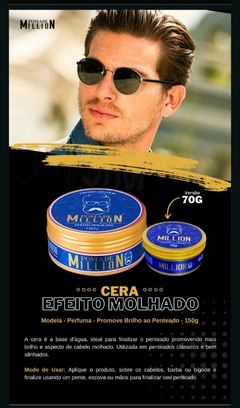 CERA EFEITO MOLHADO 150G/70G - POMADE MILLION