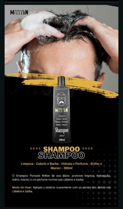 SHAMPOO CABELO E BARBA 300ML - POMADE MILLION