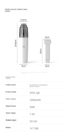 Aspirador Portátil Carro Xiaomi na internet