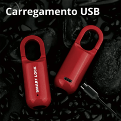 Mini Cadeado de impressão digital USB Keyless, Bloqueio de bagagem eletrônico - loja online