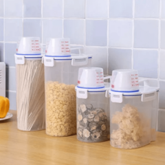 Armazenador Dispenser para Alimentos Grãos Cereais Pote Hermético 1.5L - comprar online