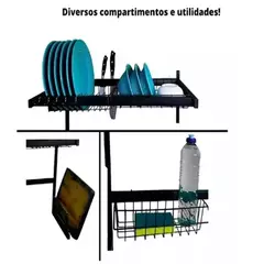 Escorredor de Louça Rack de Cozinha Inox Organizador de Pia