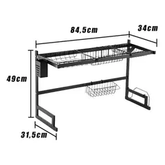 Escorredor de Louça Rack de Cozinha Inox Organizador de Pia