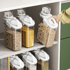 Armazenador Dispenser para Alimentos Grãos Cereais Pote Hermético 2L e 2.8L