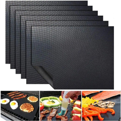 Tapete antiaderente para churrasco, tapete reutilizável resistente ao calor para cozimento ao ar livre, acessórios do partido, 40x33cm