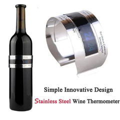 Colarinho de vinho Termômetro com display LCD, Bar Beverage Tool, Inteligente Garrafa Snap, Clip Sensor para Champagne Beer Red Wine - loja online