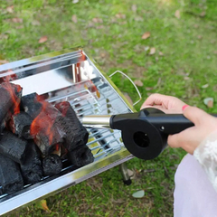 LMETJMA-Ventilador para churrasco de mão ao ar livre, ventilador de ar para churrasco, piquenique, churrasqueira manual, fole de fogo, churrasqueira, KC0266 - loja online