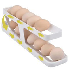 Frigorífico Egg Rolling armazenamento Rack, Suporte, Rolldown, Dispenser, Caixa, Novo, 2023 na internet