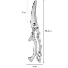 Tesoura de Cozinha Multiuso em Aço Inox, Ultra Afiada, Profissional, Osso, Frango, Carne, Peixe, Turquia, Legumes, Churrasco - comprar online