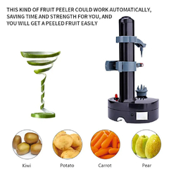 Descascador Elétrico Multifuncional para Frutas e Legumes, Aço Inoxidável Automático, Descascador De Maçã, Máquina De Cortador De Batata - Cozinha Temperada