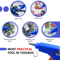 Mini Household Industrial Hot Melt Glue Gun, DIY, Temperatura de Calor Thermo, EU Electric Repair Tool, Use 7mm Glue Sticks, 20W - loja online