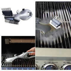 BBQ Grill Escova Raspador Limpador, Acessórios manuais para grelhadores a vapor, Churrasco Cozinhando Ferramentas de Limpeza, Adequado para Carvão a Gás - loja online