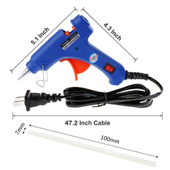 Oimg 20w hot melt pistola de cola mini armas de uso doméstico industrial temperatura do calor termo elétrica ferramenta de reparo 7mm bastões de cola - loja online