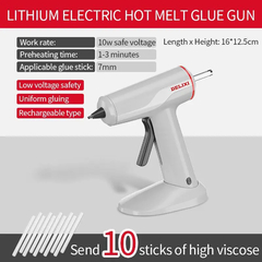 10W Mini Tipo Recarregável Sem Fio Hot Melt Glue Gun Household Industrial Guns Ferramentas Manuais DIY Arts Casa Rápida Reparos Artesanato na internet