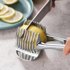 Imagem do Aço Inoxidável Handheld Kitchen Slicer, Laranja Limão Slicer, Clipe De Corte De Tomate, Fatiador De Frutas, Cortador De Cebola, Cozinha Item Acessórios