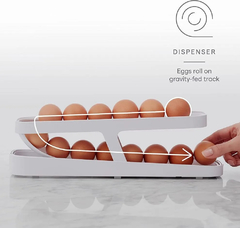 Frigorífico Egg Rolling armazenamento Rack, Suporte, Rolldown, Dispenser, Caixa, Novo, 2023 na internet