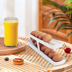 Frigorífico Egg Rolling armazenamento Rack, Suporte, Rolldown, Dispenser, Caixa, Novo, 2023 - loja online