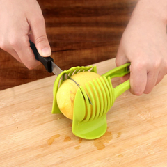 Aço Inoxidável Handheld Kitchen Slicer, Laranja Limão Slicer, Clipe De Corte De Tomate, Fatiador De Frutas, Cortador De Cebola, Cozinha Item Acessórios - comprar online