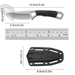 Outdoor aço inoxidável Mini faca, faca de sobrevivência, portátil, alta dureza, defensivo, dobrável, EDC, Multi-purpose, Camping, 1pc - Cozinha Temperada