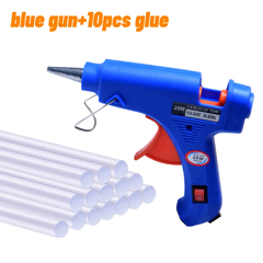 Mini Household Industrial Hot Melt Glue Gun, DIY, Temperatura de Calor Thermo, EU Electric Repair Tool, Use 7mm Glue Sticks, 20W - Cozinha Temperada