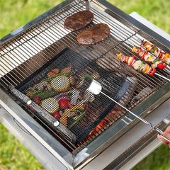 LMETJMA PTFE Malha Grill Sacos Reutilizáveis Antiaderente BBQ Churrasco Sacos para Fumantes De Gás De Carvão BBQ Veggie Grill Sacos JT41 - comprar online