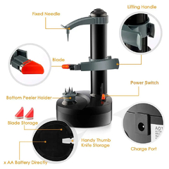 Descascador Elétrico Multifuncional para Frutas e Legumes, Aço Inoxidável Automático, Descascador De Maçã, Máquina De Cortador De Batata - comprar online