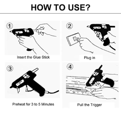 Oimg 20w hot melt pistola de cola mini armas de uso doméstico industrial temperatura do calor termo elétrica ferramenta de reparo 7mm bastões de cola