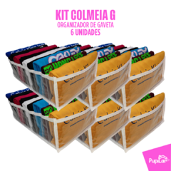 KIT 6 COLMEIAS ORGANIZADORAS G (10X25X35) PARA CAMISETAS 6G - PUPILAR