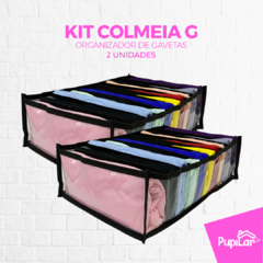 KIT 2 COLMEIAS G PRETA (10X25X35) PARA CAMISETAS - PUPILAR