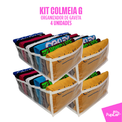 KIT 4 COLMEIAS ORGANIZADORAS G 10X25X35cm P/ CAMISETAS - PUPILAR