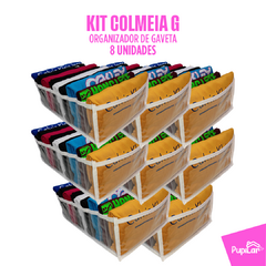 KIT 8 COLMEIAS ORGANIZADORAS G (10X25X35) PARA CAMISETAS 8G - PUPILAR