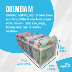 10 COLMEIAS ORGANIZADORAS M (10X15X35) P/ FRALDAS - PUPILAR - comprar online