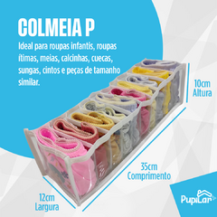 KIT 8 COLMEIAS ORGANIZADORAS P 10X12X35 P/ ROUPAS PEQUENAS - comprar online