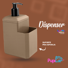 KIT PIA LIXEIRA 2,5L + DISPENSER 550ML FENDI - PUPILAR - PUPILAR - COLMEIAS E UTILIDADES