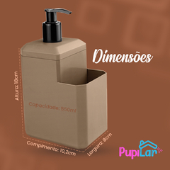 KIT PIA LIXEIRA 2,5L + DISPENSER 550ML FENDI - PUPILAR - loja online