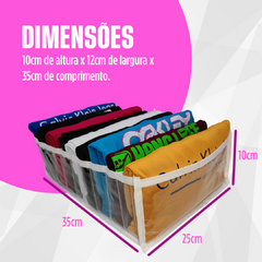 KIT 10 COLMEIAS ORGANIZADORAS G (10X25X35) PARA CAMISETAS na internet