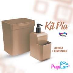 KIT PIA LIXEIRA 2,5L + DISPENSER 550ML FENDI - PUPILAR